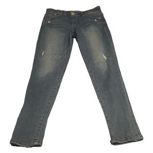 Wit & Wisdom Size 8 Petite (30x26.5) Ab Solution Skinny Slight Distressed Jeans
